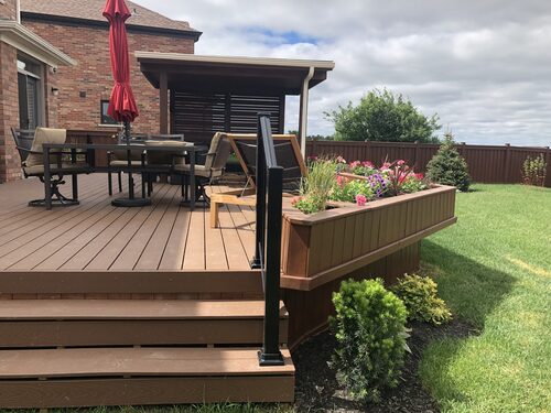 Image of composite deck and planters
